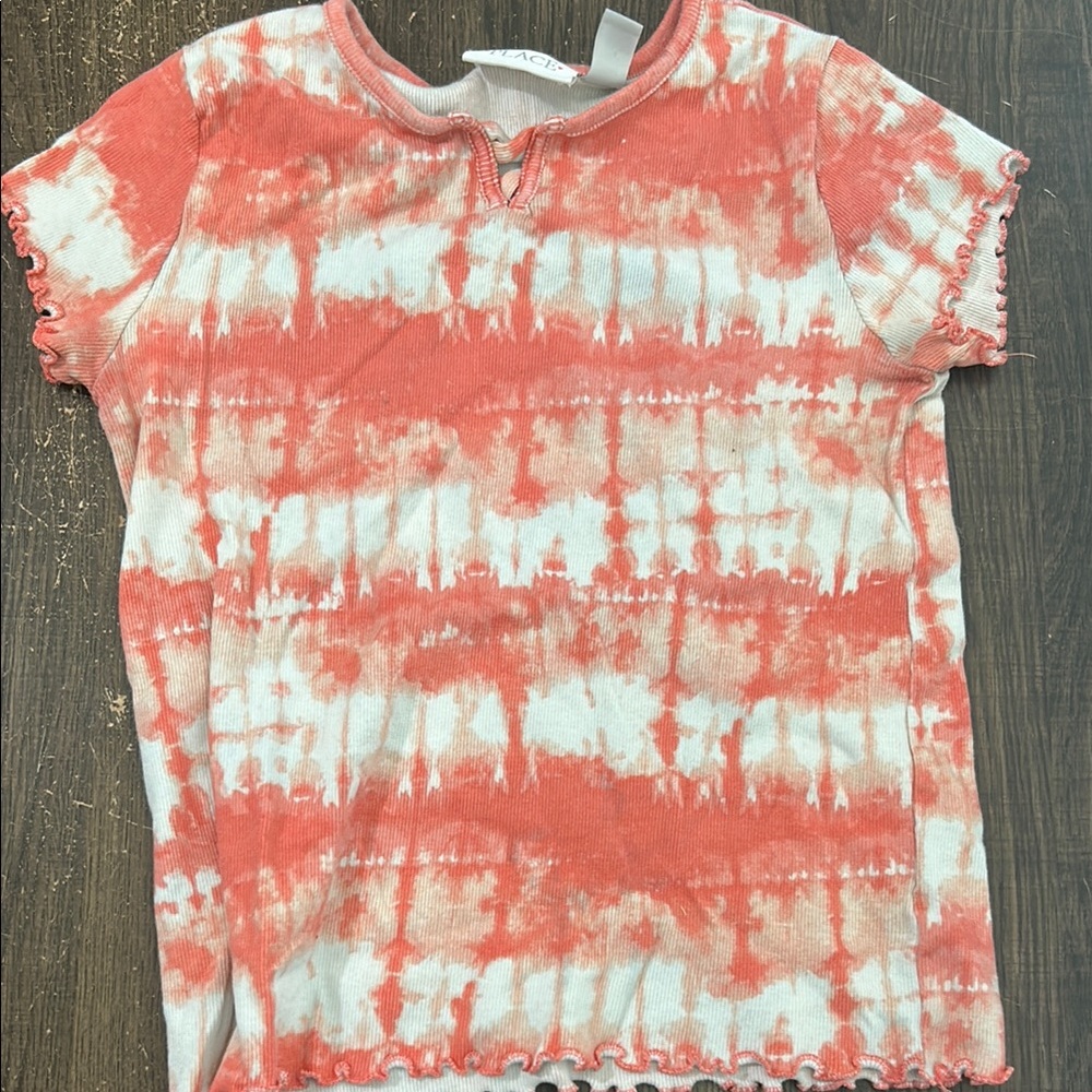 The Children's Place Orange and White Short Sleeve Tee